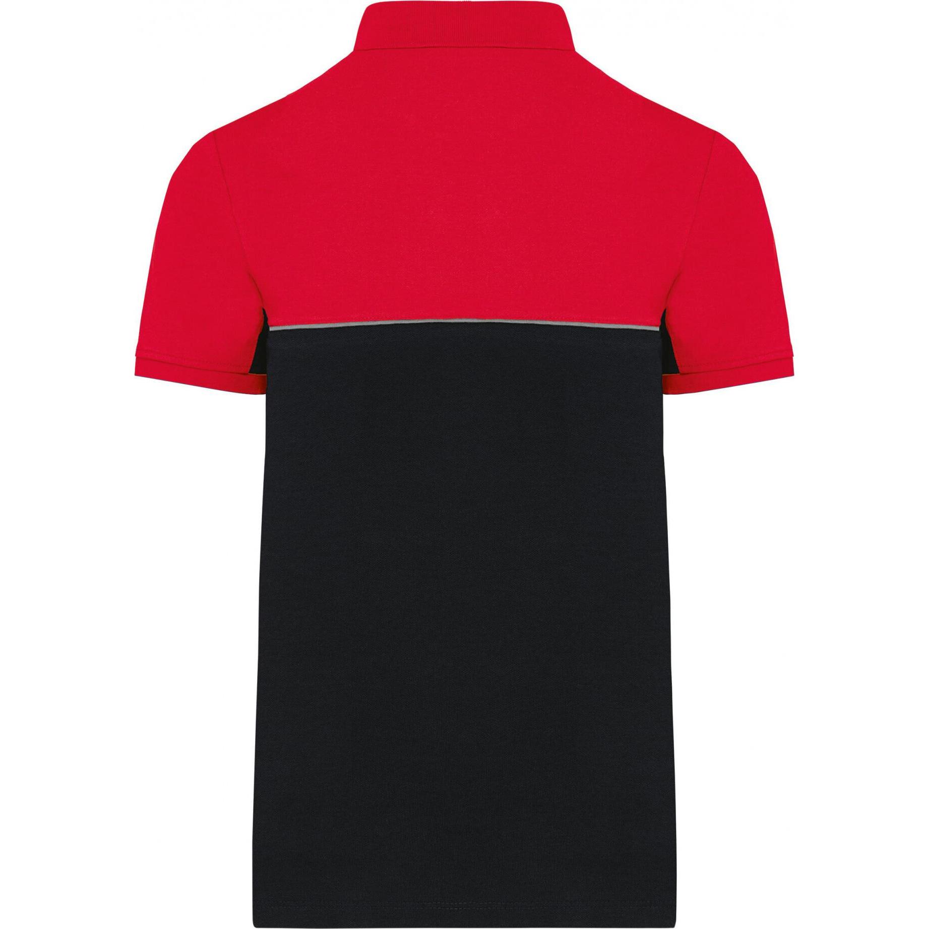 Thumbnail - Kariban, Herren, Shirt, Zweifarbiges Poloshirt, Rot, Schwarz, (L)