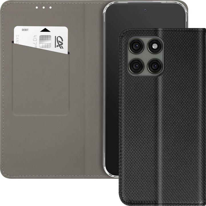 Image du produit OEM Back panel cover SMART CASE Book for MOTOROLA Edge 60 Pro black (Motorola Edge 60 Pro)