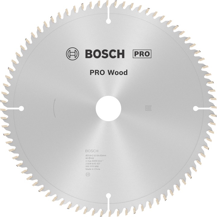 Immagine prodotto Bosch Professional Zubehör Lama per sega circolare PRO Wood, 254 x 2,5 x 30 mm