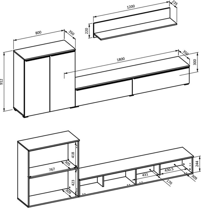 Produktbild Petits-Meubles Jacob (260 x 35 x 91.20 cm)