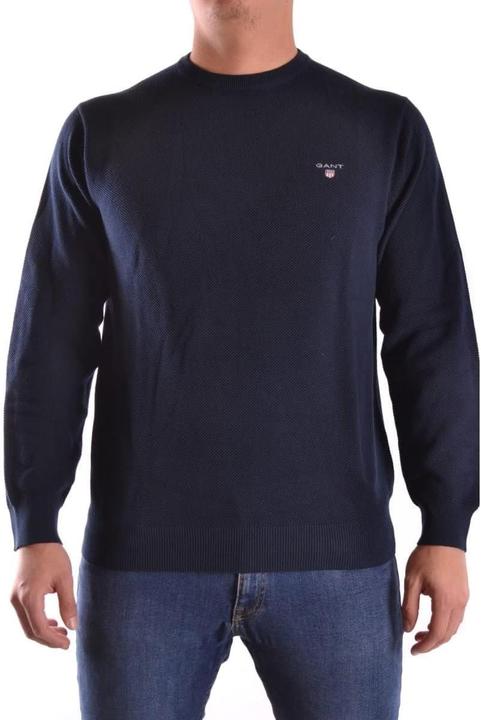 Produktbild GANT Heren Cotton Pique C-Neck Pullover, Avondblauw, XS (XS)
