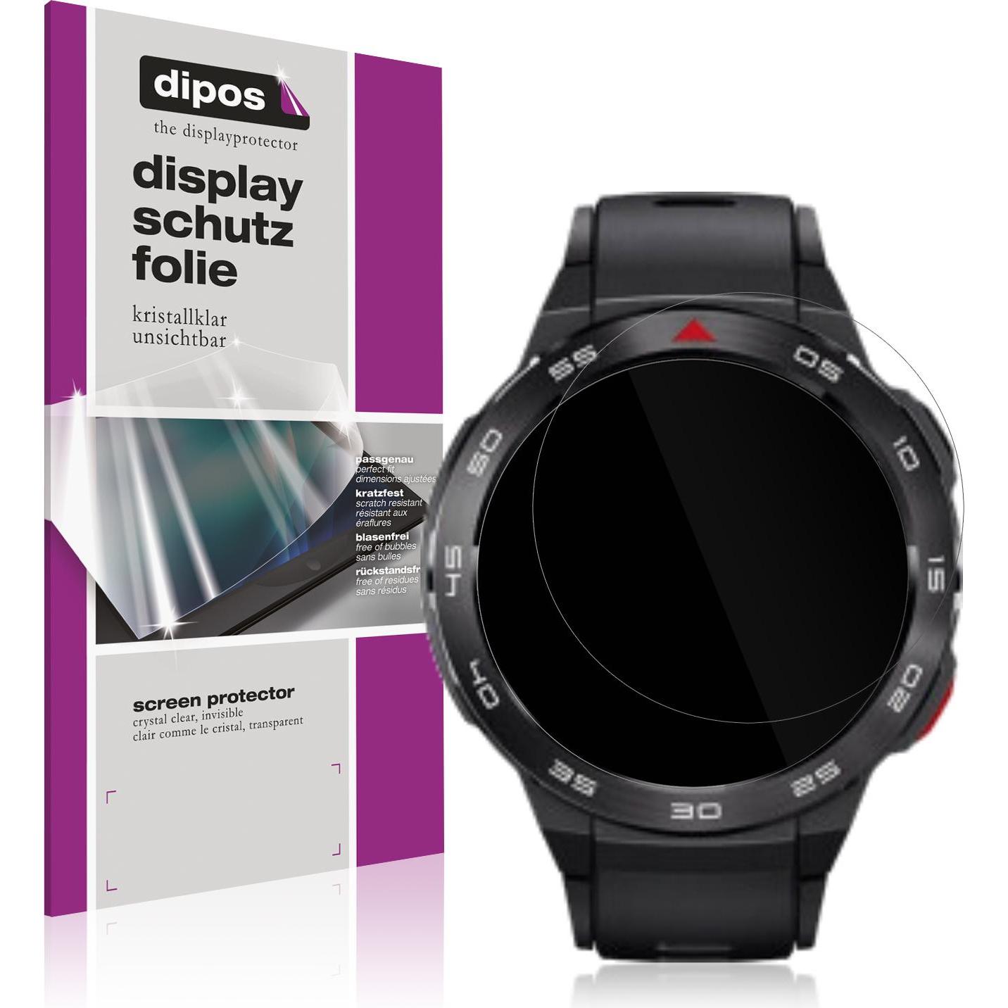 Dipos Schutzfolie Klar für Xiaomi Mibro GS Pro, Smartwatch Schutzfolie, Transparent