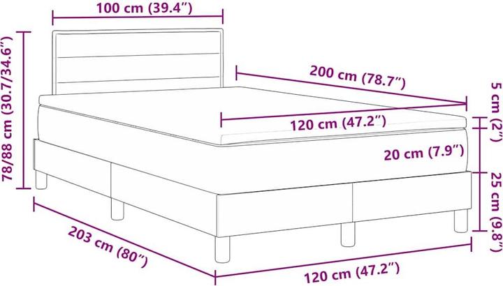 Produktbild vidaXL Bettmatratze (120 x 200 cm)