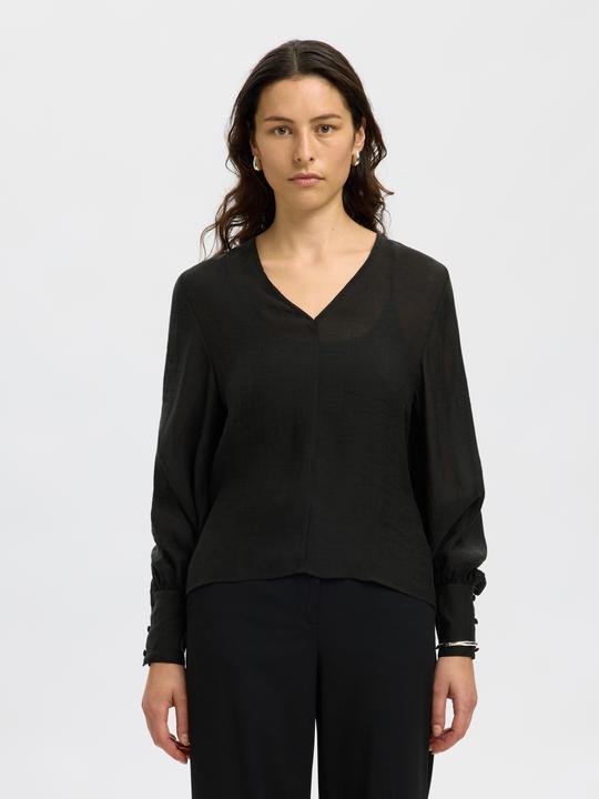 Produktbild Selected Femme V-Ausschnitt Langarmbluse (40)
