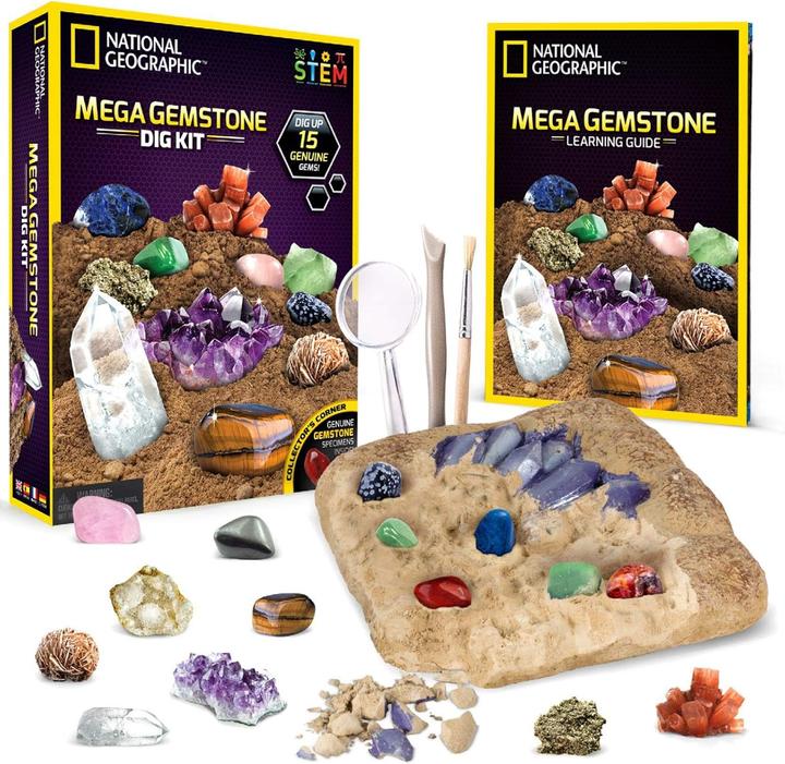 Actual product image National Geographic : Mega Edelstein Ausgrabungsset