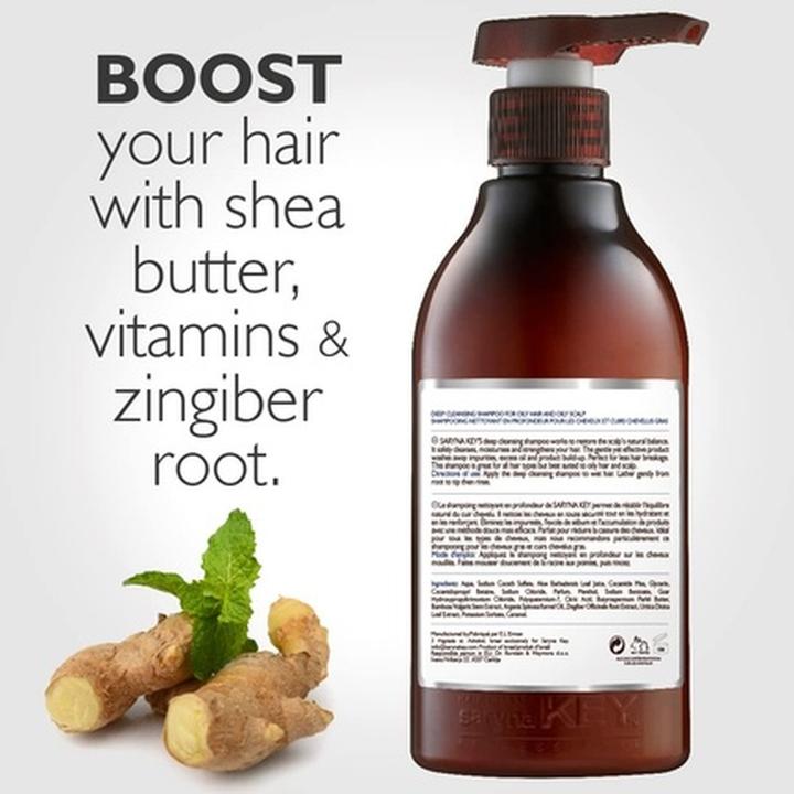 Actual product image Saryna Key Deep Cleansing Shampoo for Oily Hair and Scalp 500ml 16.9oz (500 ml, Liquid shampoo)