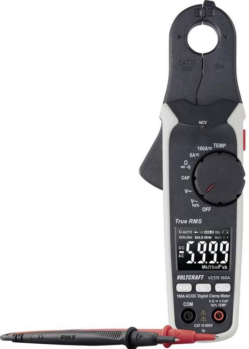 Voltcraft VC515 160A Stromzange Auflösung 1 mA CAT III 600 V Anzeige (Counts): 6 (CAT III 600V)