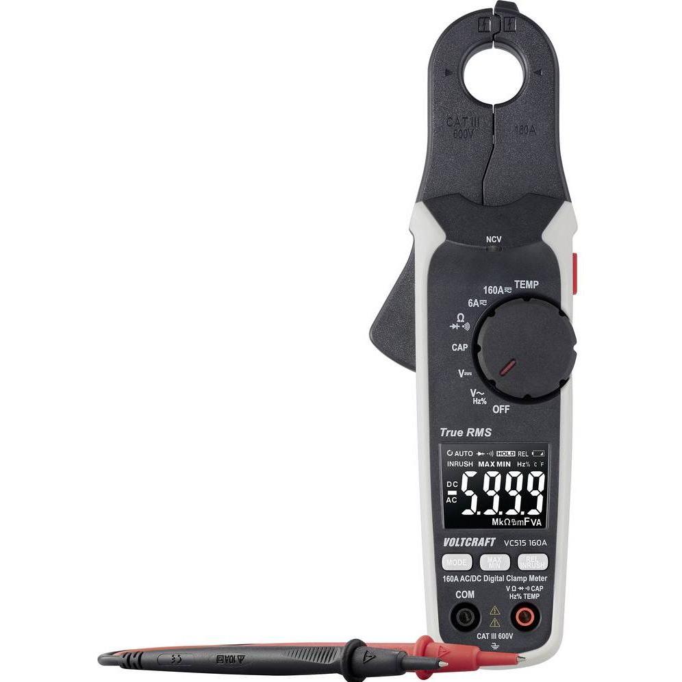 Voltcraft, Multimetro, VC515 160A Stromzange Auflösung 1 mA CAT III 600 V Anzeige (Counts): 6 (CAT III 600V)