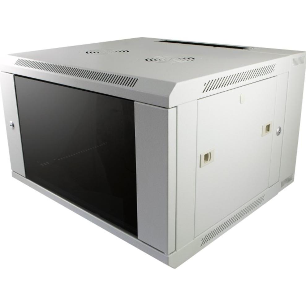 Allnet 19 Wandgehäuse 9HE B600 / T600mm 2-teilig *lichtgrau* SMB-Serie (9 HE, 19 Zoll Rack), Serverschrank, Grau