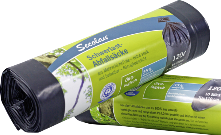 Productafbeelding Secolan 1x10 zware afvalzakken 120 l (1 x, 120 l)