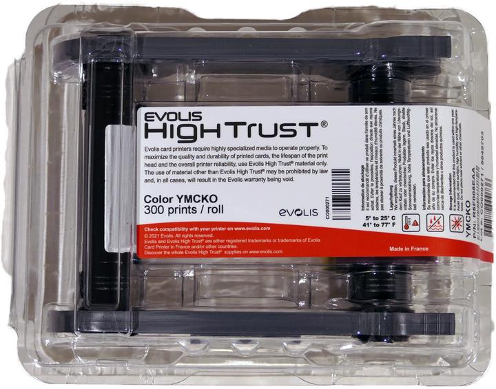Actual product image Evolis color ribbon (13.80 cm, Black, Blue, Multicoloured, Violet, Yellow)