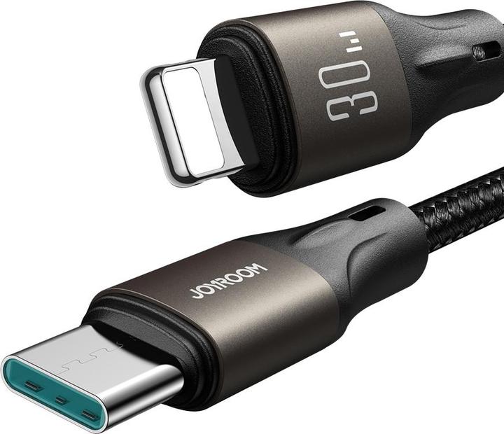 Actual product image Joyroom Cable Light-Speed USB-C to Lightning SA25-CL3, 30W, 1.2m (black) (1.20 m, 30 W)