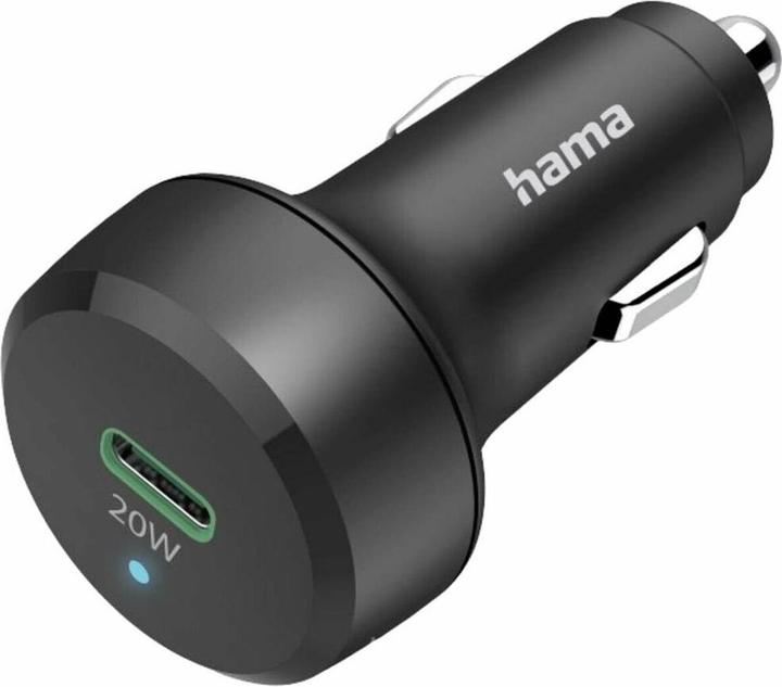 Actual product image Hama Car Charger, Power Delivery (PD)/Qualcomm, 20 Watt, Black