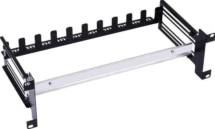 Produktbild InLine 19" Schutzschalterleiste 3HE, mit tiefenverstellbarer Hutschiene