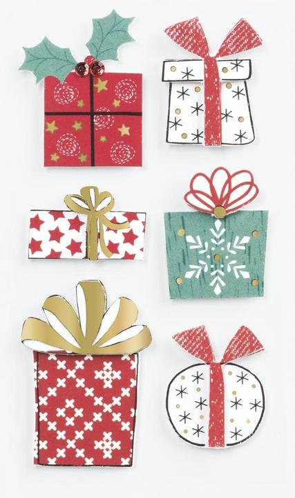 Stewo Autocollants 3D - Cadeaux (6pcs) (6 Sticker)