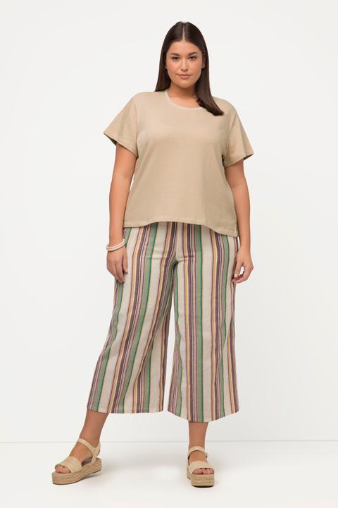 Immagine prodotto Ulla Popken T-shirt di cotone biologico con scollo a girocollo e mezze maniche (46, 48)