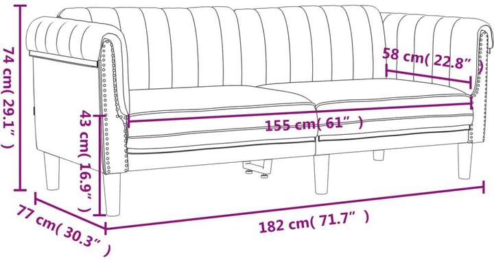 Produktbild vidaXL Sofa (2-Sitzer)