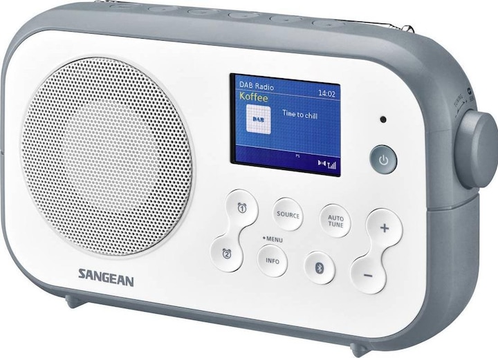 Actual product image Sangean DPR-42BT WHITE-STONE BLUE (DAB+, VHF, Bluetooth)