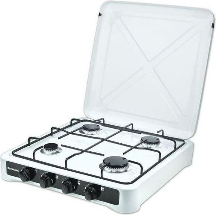 Produktbild Ravanson K-04T cooker Black, White Countertop Gas 4 zone (s)