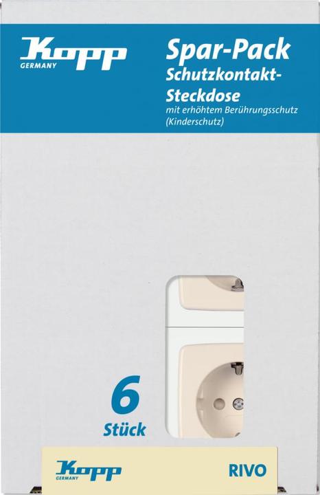 Actual product image Kopp RIVO insert socket outlet Pure white (RAL 9010) 945117052