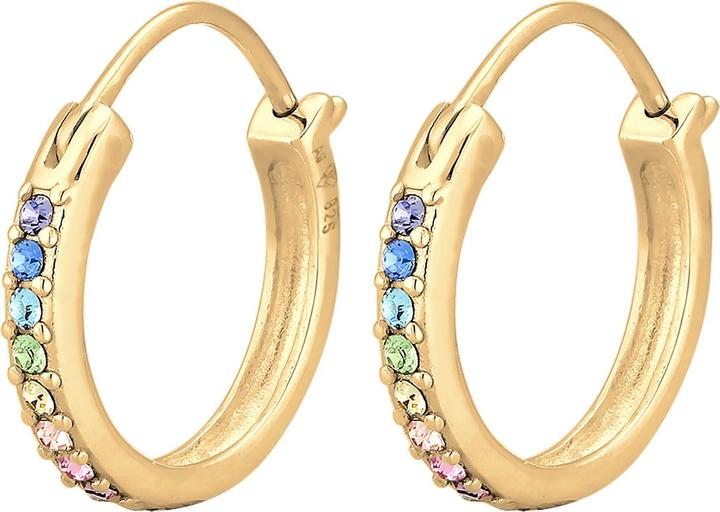 Produktbild Elli Creolen verziert mit Kristallen Regenbogenfarben (Sterling Silber)