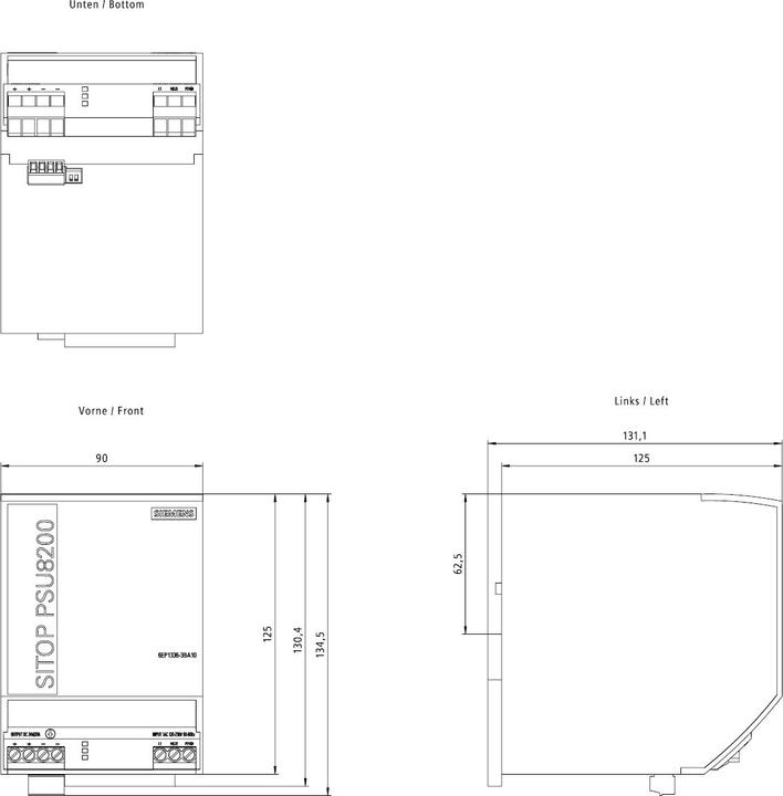 Produktbild Siemens Hutschienen-Netzteil (DIN-Rail