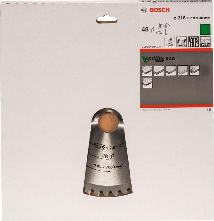 Productafbeelding Bosch Professional Zubehör Cirkelzaagblad Optiline Wood