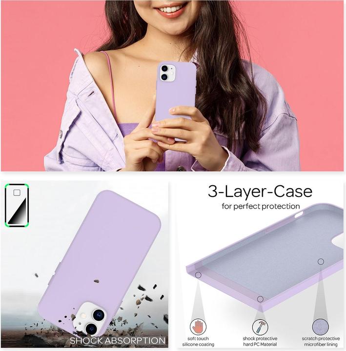 Immagine prodotto Nalia Custodia per cellulare in silicone liquido (Apple iPhone 12)