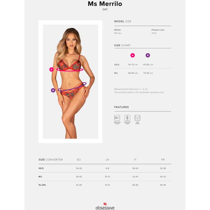 Produktbild Obsessive Ms Merrilo Set Dos Piezas Xs/S (S)