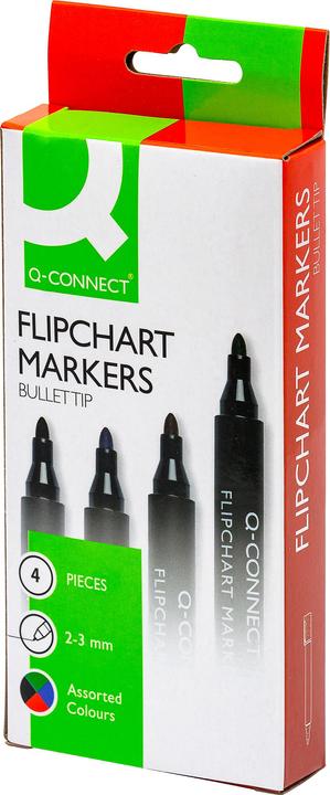 Q-Connect Flipchart Marker (Sortiert, 2 mm, 1 x)