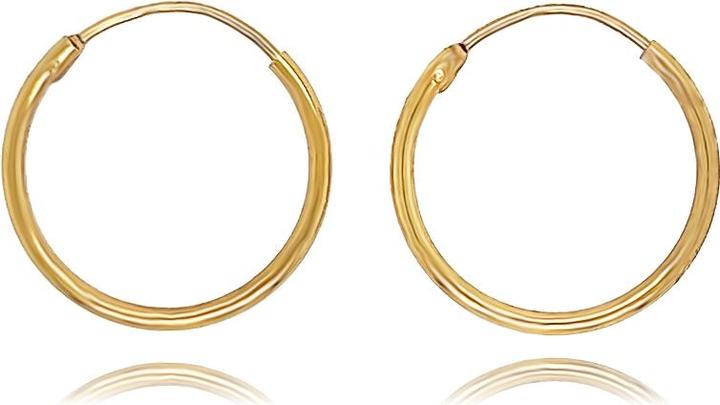 Image du produit Leyda Boucles d'oreilles créoles (Argent 925 1 micron Doré jaune 18k)