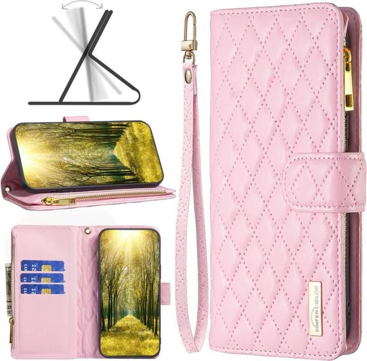 Produktbild Binfen Color Xiaomi Redmi 12C - BINFEN Brieftaschen Hülle rosa (Xiaomi Redmi 12C)
