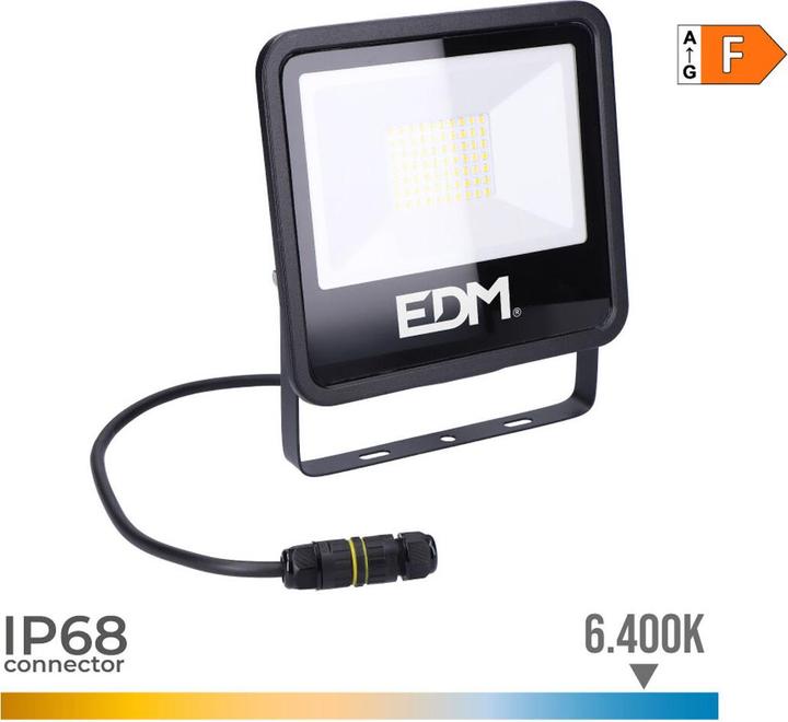 Produktbild EDM LED-Strahler 70403 Schwarz F 50 W 4000 Lm (6400 K) (4000 lm, IP65, IP68)