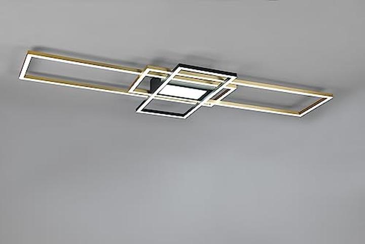 Produktbild Trio Irvine Deckenleuchte, 7100 lm, 3000-6500 K, LED 60 W, mattes Messing/mattes Schwarz (7100 lm)