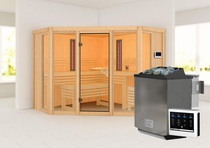 Produktbild Karibu Infrarotkabine Asta Eckeinstieg (9 KW Bio externe Steuerung)