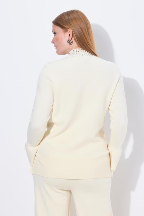 Produktbild Ulla Popken Pullover, Volantärmel, Stehkragen, Langarm (54)