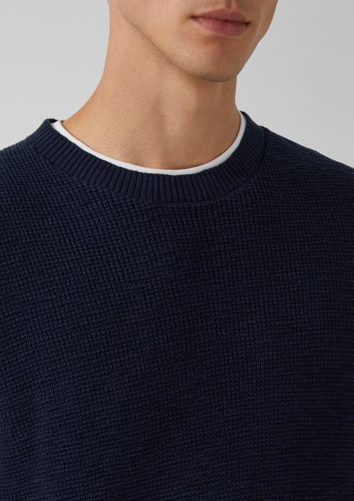 Produktbild s.Oliver Strickpullover Strickpullover mit Crew Neck und Strukturmuster (XXL)