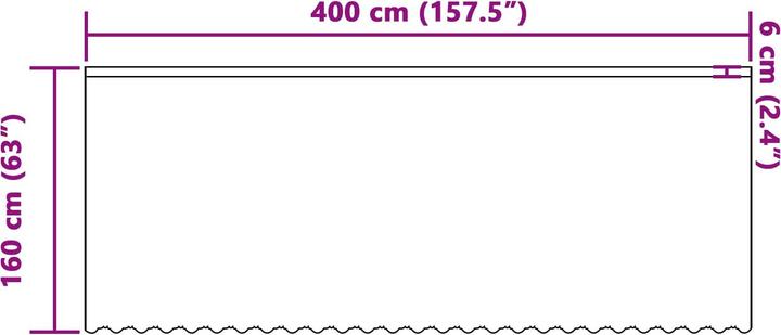 Produktbild vidaXL Spitzenvorhang (400 x 160 cm)