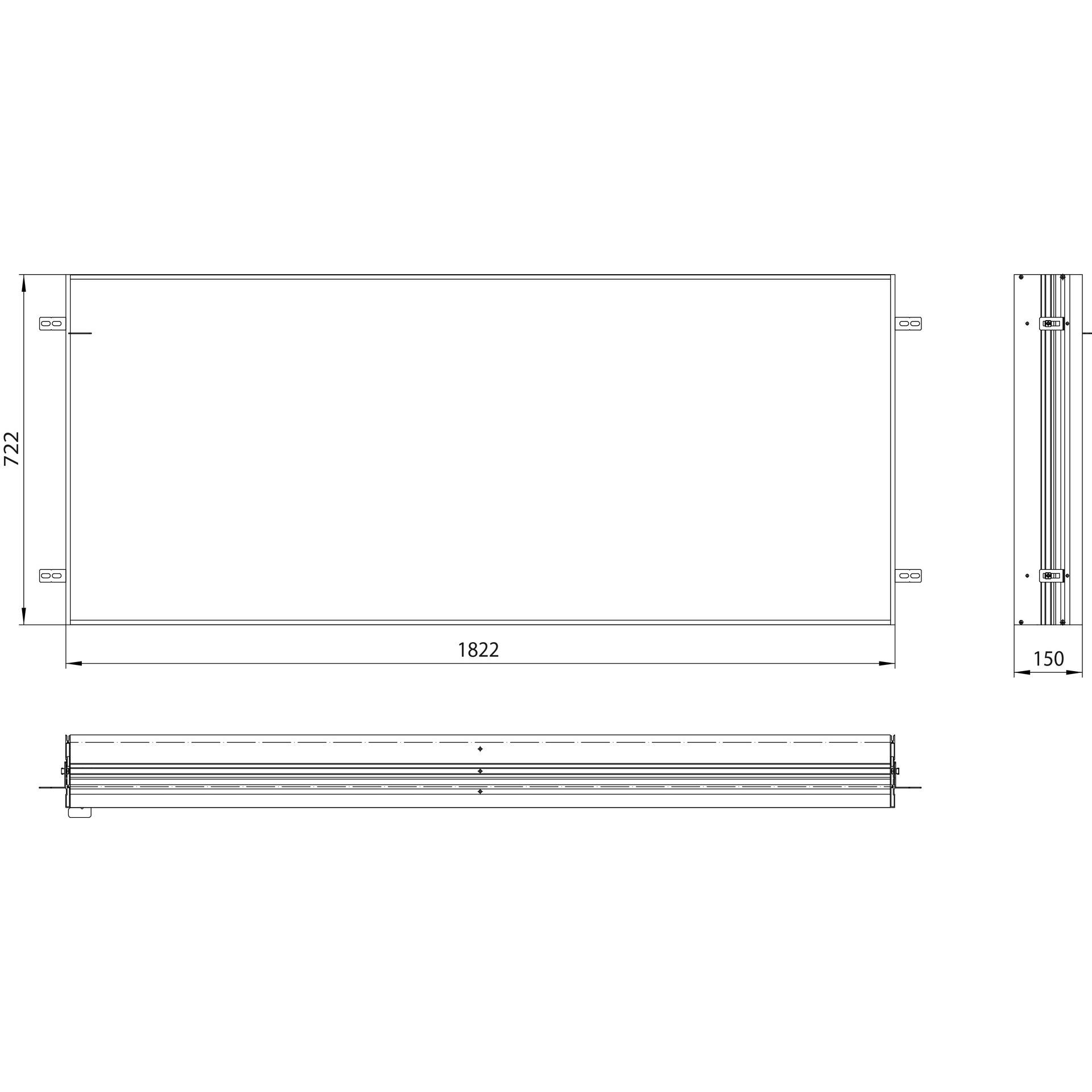 Thumbnail - Emco, Zubehör Badmöbel, prime Facelift Einbaurahmen für Lichtspiegelschrank 1800mm, 949700032