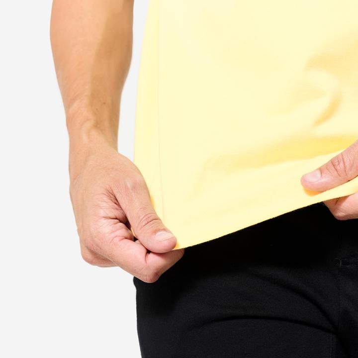 Produktbild Domyos T-Shirt Herren atmungsaktiv - pastellgelb (L)