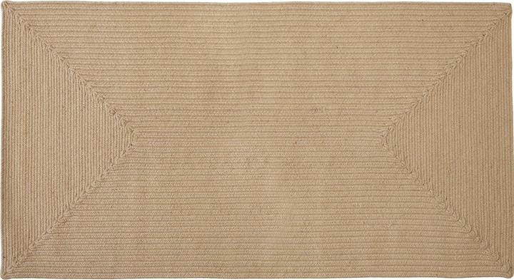 Produktbild tectake Geflochtener Teppich Vibe aus Jute, Boho-Stil (150 x 80 x 0.5 cm)