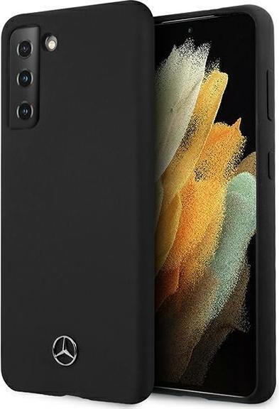 Productafbeelding Mercedes MEHCS21MSILBK S21 + G996 zwart / zwarte stevige siliconen lijn (Samsung Galaxy S21+)