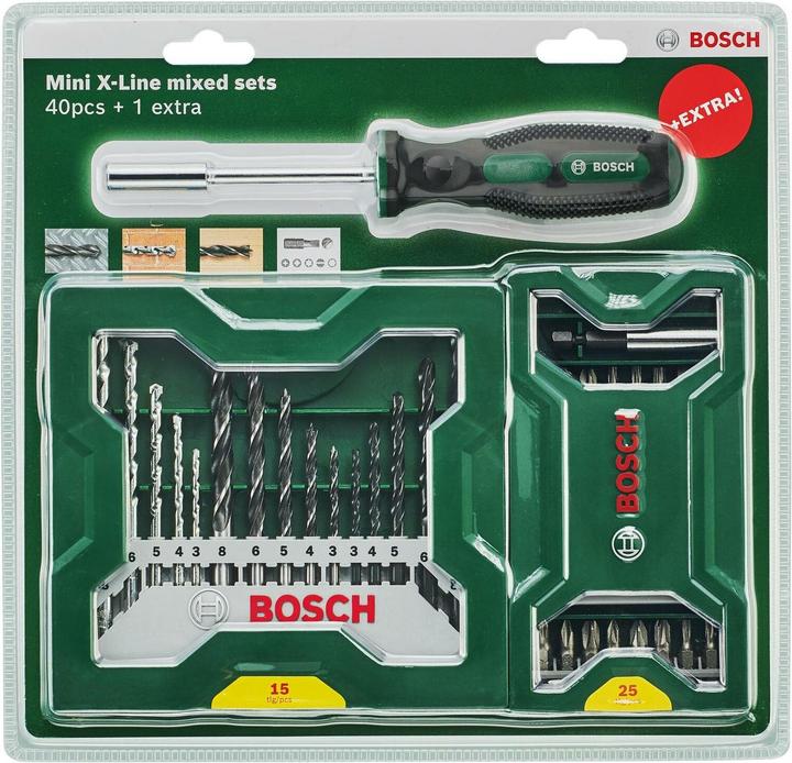 Produktbild Bosch Zubehör 25+15+1 Mini-X-Line Sets plus Griff