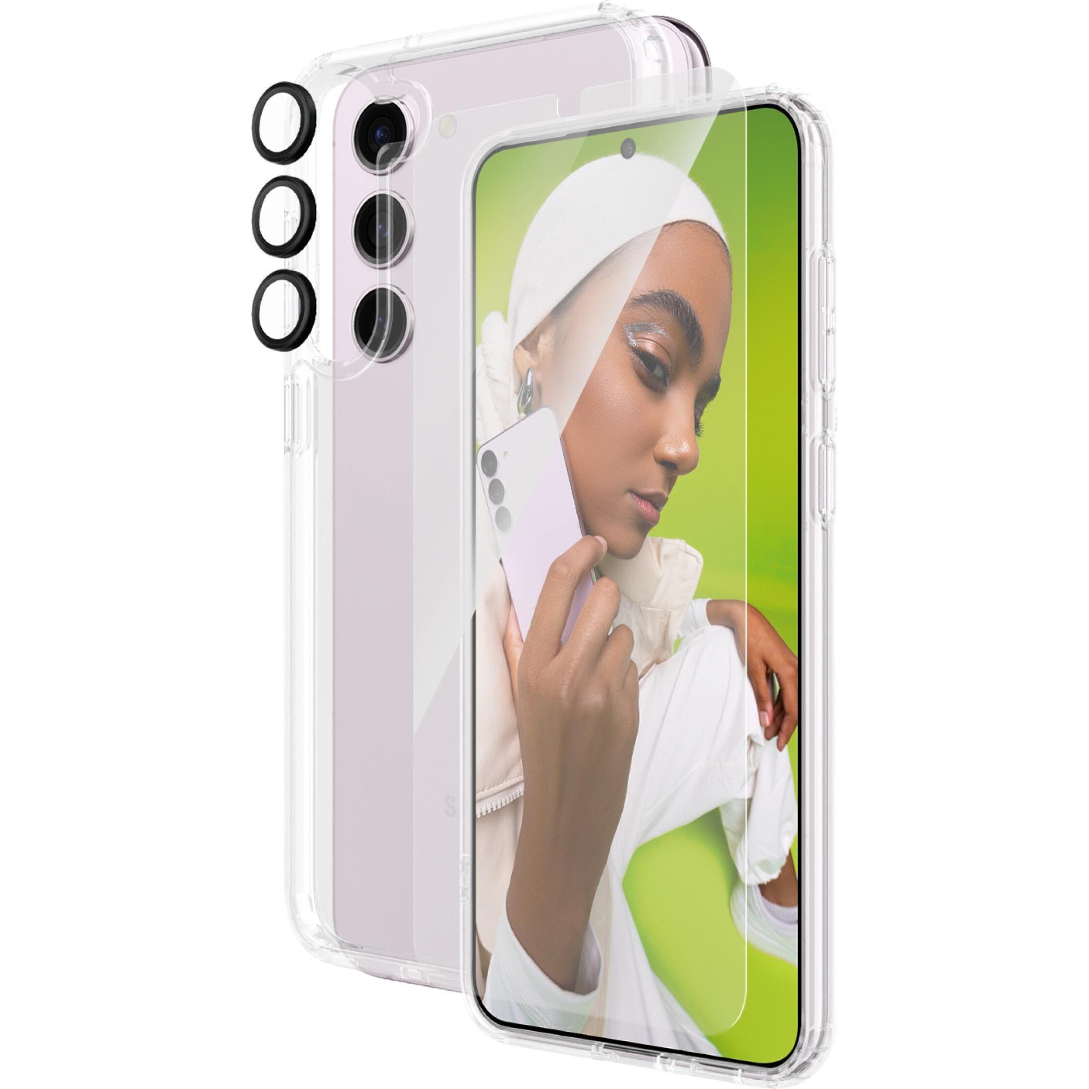 PanzerGlass Bundle Ultra Wide FIt Glass + Case + Lens (1 Stk., Samsung Galaxy S24+), Smartphone Schutzfolie, Transparent