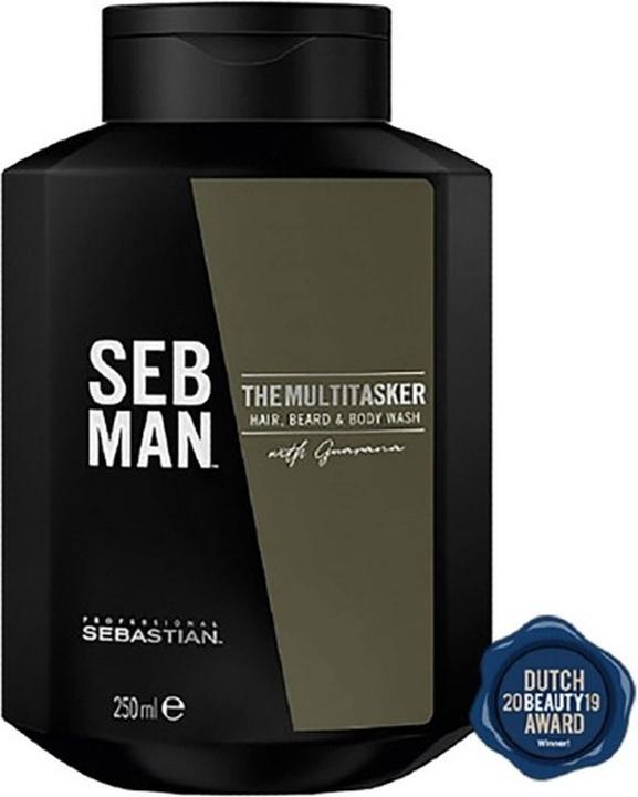 Actual product image Sebastian The Multitasker - Hair, Beard & Body Wash (250 ml, Liquid shampoo)