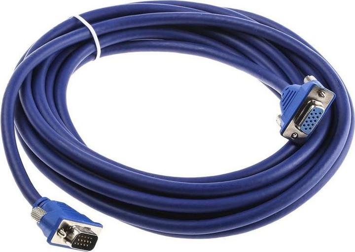 Produktbild RS PRO VGA-Kabel Blau, Male / Female, 5m (5 m)