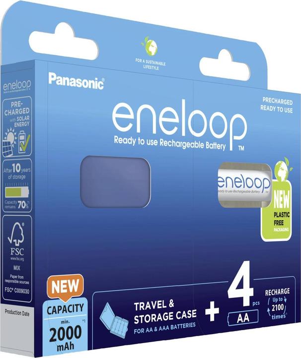 Produktbild Panasonic eneloop & Box (4 Stk., AA, 2000 mAh)