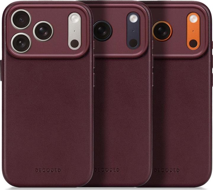 Produktbild Decoded Leather Backcover Apple iPhone 17 Pro Max Dark Ruby (Apple iPhone 17 Pro Max)