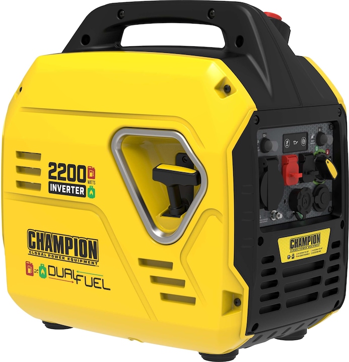 Champion Power Equipment Stromerzeuger 92001i-DF-EU "The Mighty Atom" Dual-Fuel Benzin & Gas 2500W 1x230V (1900 W, 4 l)