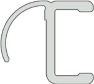 Actual product image Pauli+Sohn Shower door seals 180° with stop